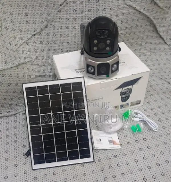 Solar Powered Outdoor V380 Dual Lens Wifi Camera( 360degrees)