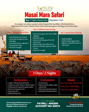 3 Days 2 Nights Adventure in Masai Mara