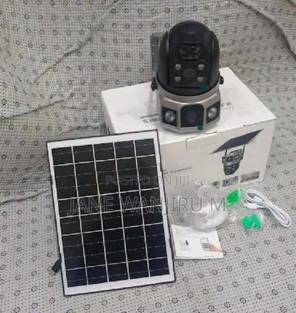 V380 Pro Dual Wifi Solar Camera – Dual 4mp Lenses