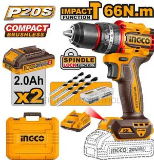 Ingco Cidli20668 Compact Brushless Cordless Impact Drill 66nm