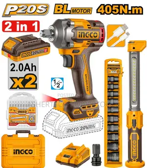 Ingco Cosli23056 Cordless 2 PCS Combo Kit 408nm