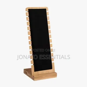 Necklace Display Stand Bamboo Jewelry Organizer Holder