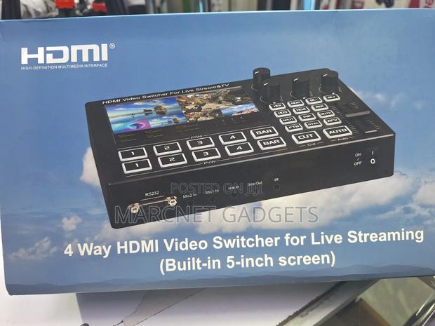 4 Way Hdmi Video Switcher for Livestream With Inbuilt 5 Inch Screen