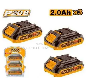 Ingco Cosli240311 P20s Lithium-Ion Battery Kit 2.0ahx3
