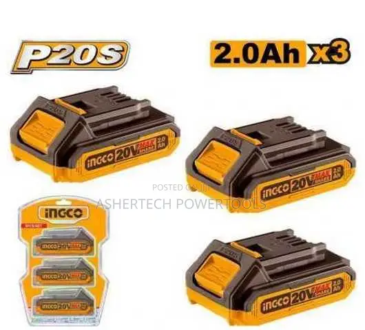 Ingco Cosli240311 P20s Lithium-Ion Battery Kit 2.0ahx3