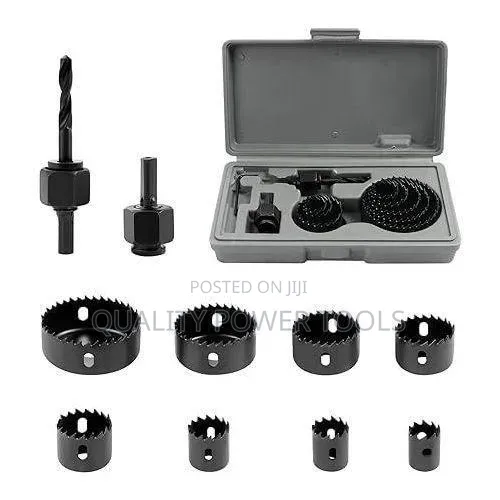 Hole Saws,11pcs 19-64mm Carbon Steel Wood Hole Saw Cutter Kit,