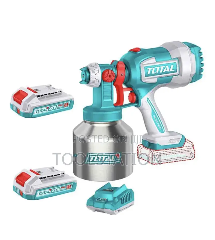 Cordless Spray Gun With Stainless Steel Tank Batteries and Charger Inc