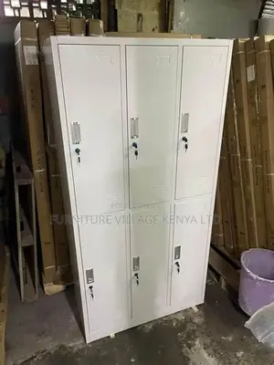6-Locker Metallic Secure Gym Storage Cabinet