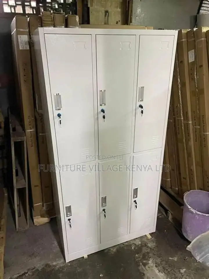 6-Locker Metallic Secure Gym Storage Cabinet