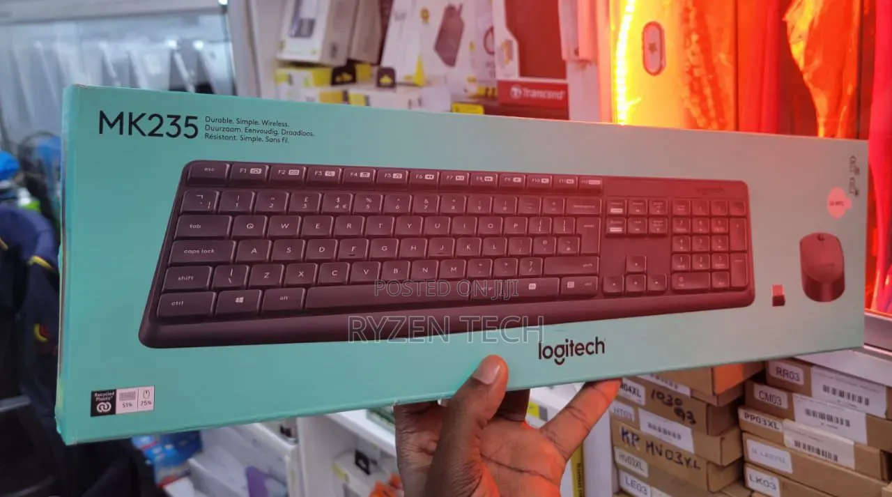 Logitech Mk235 Wireless Keyboard and Mouse Combo (Black)