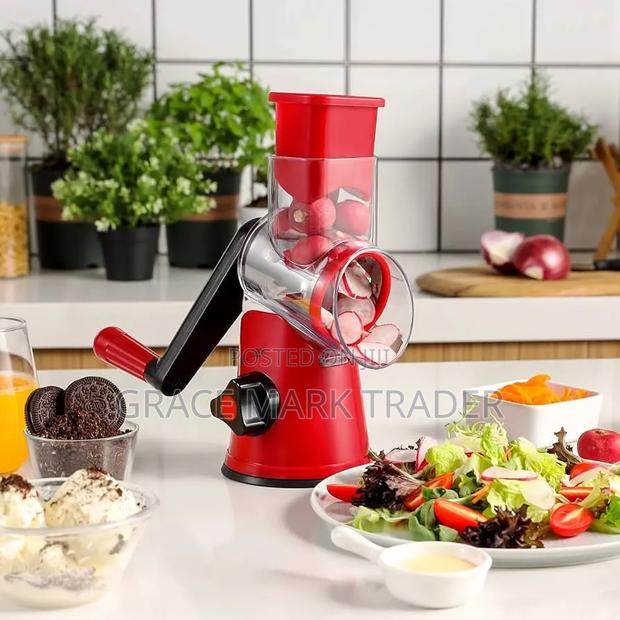 Rotary Drum Grater Veggie, Cheese Slicer With 3 Slicing