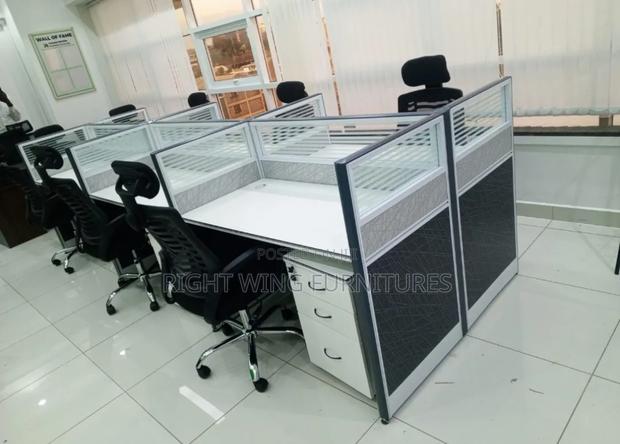 Arranged 4 Way Working Station (Office Setups) - main view