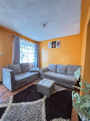 L-Shaped Grey Sofa Set 5-Seater + Ottoman + 6 Pillows Nairobi