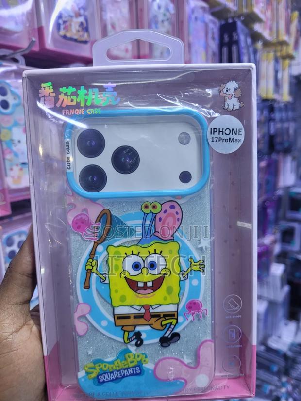 Fancy Tom Jerry, Clear Sponge Bob Case(iPhone 17 Promax) - thumbnail 2