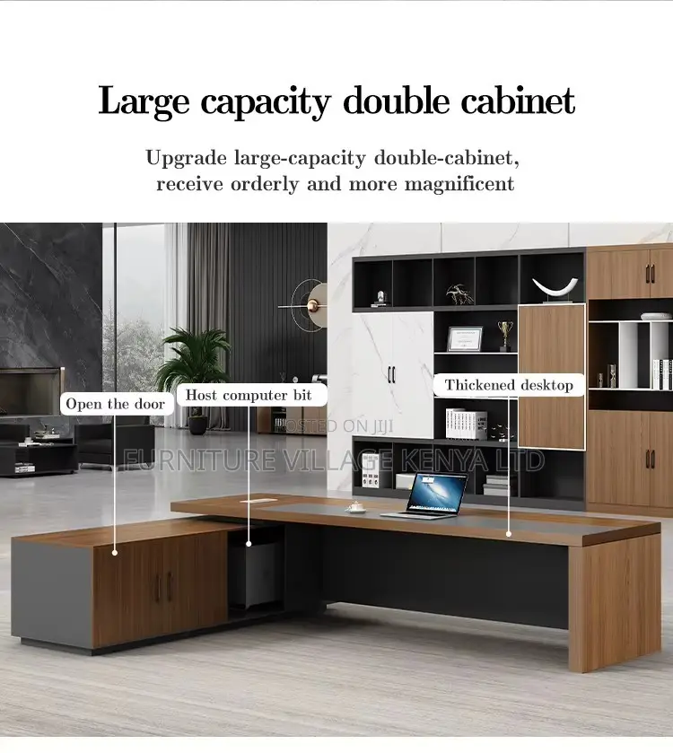 Managerial L-Configuration Office Work Desk-180cm