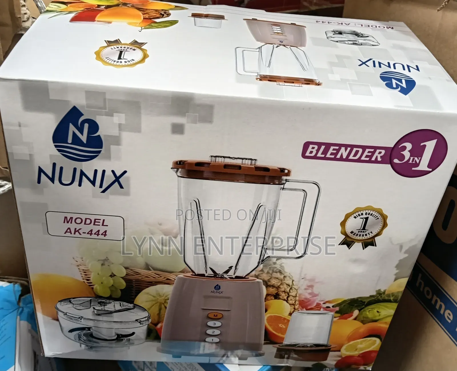 Nunix Ak-444 3in1 Blender; Grinder, Chopper.
