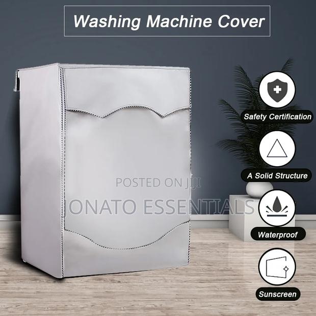 Washing Machine Cover Waterproof Sunscreen Protection - Fits 10-20kg - thumbnail 3