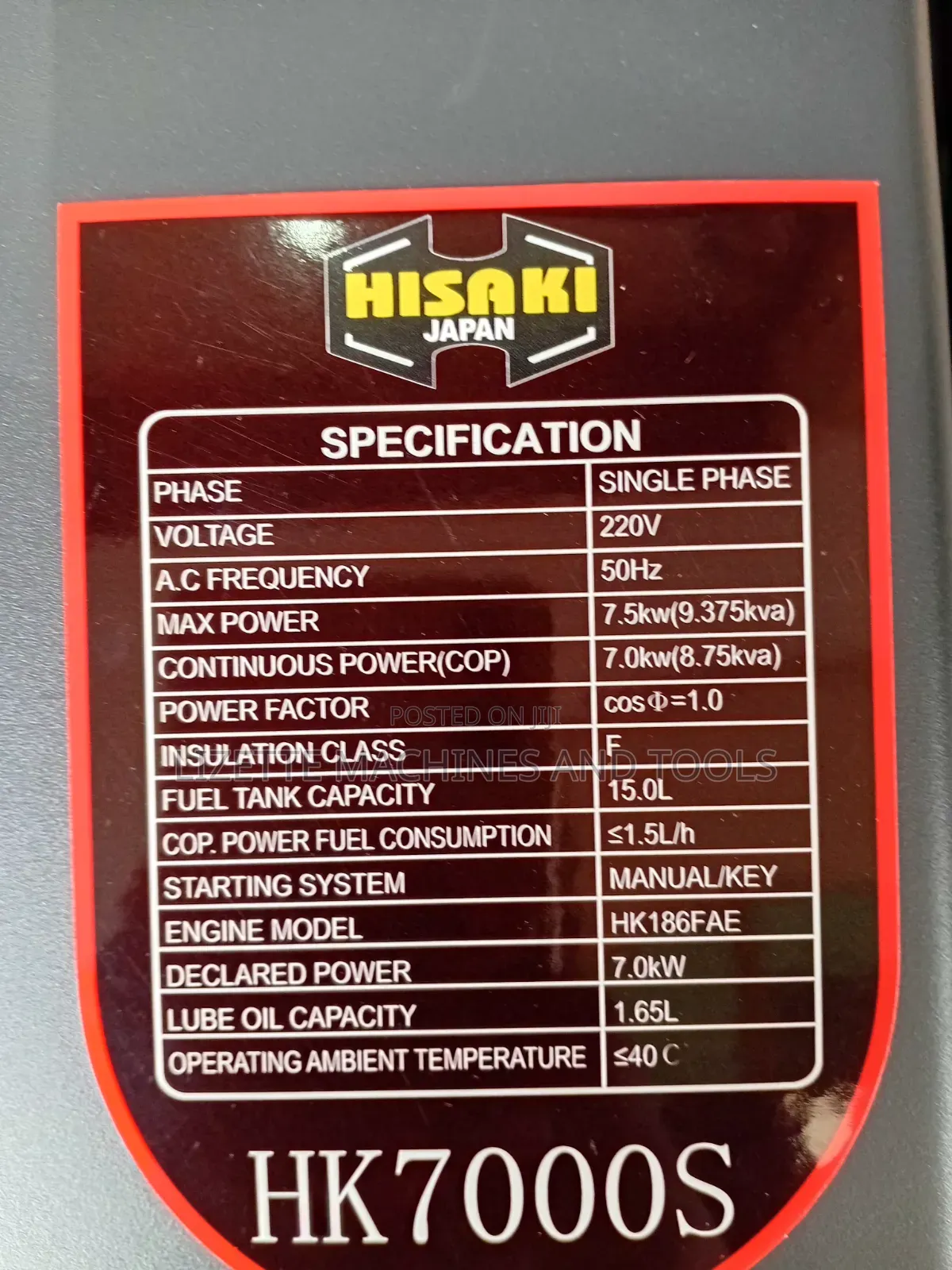 Hisaki 10kva Diesel Generator 16hp