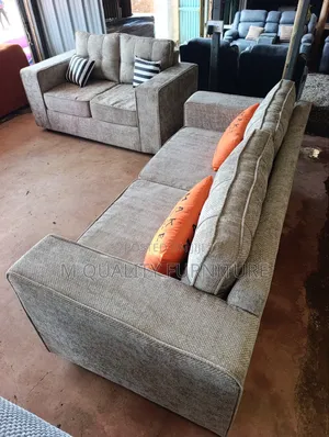 A 3-2 Brown Simple Elegant Sofa