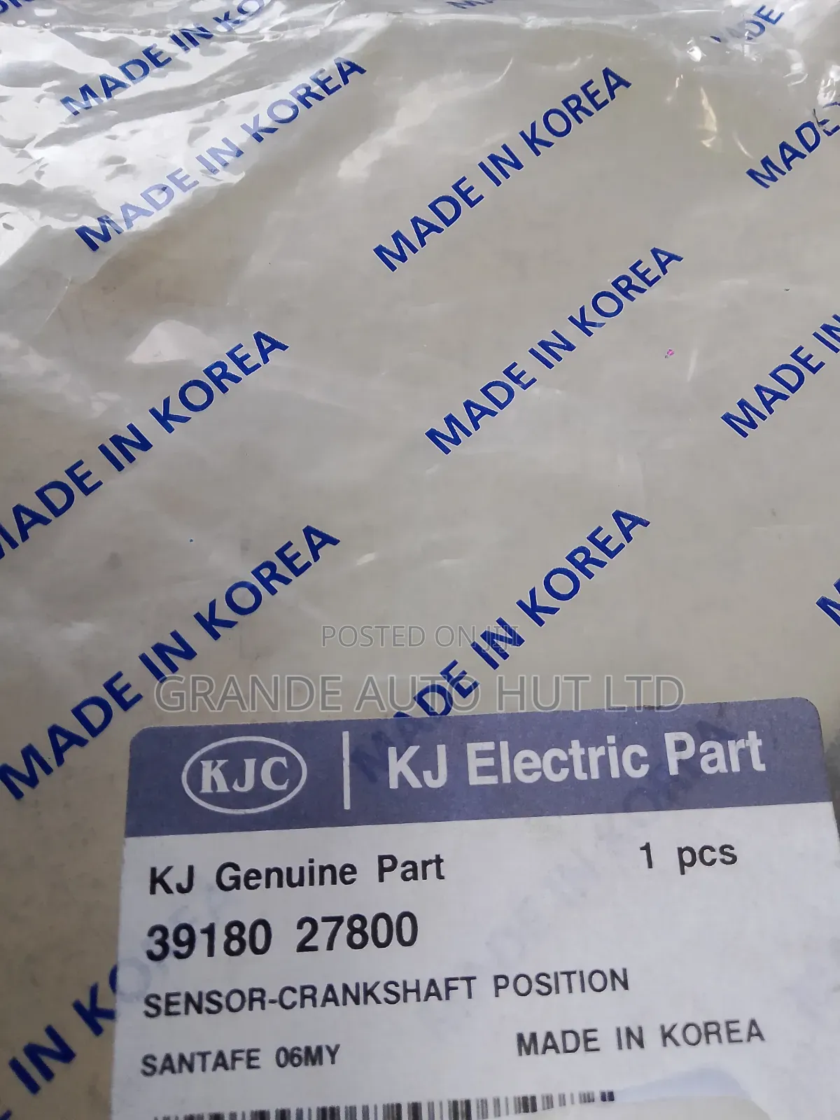 Crankshaft Sensor Hyundai Santa Fe 2008 Diesel (Kjc Brand)