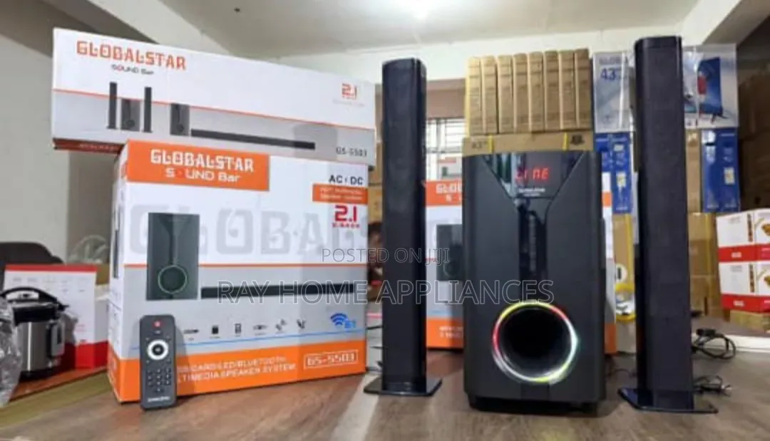 New Model 2.1ch Globalstar Sub Woofer System Bt/Usb/Fm Tall Boy