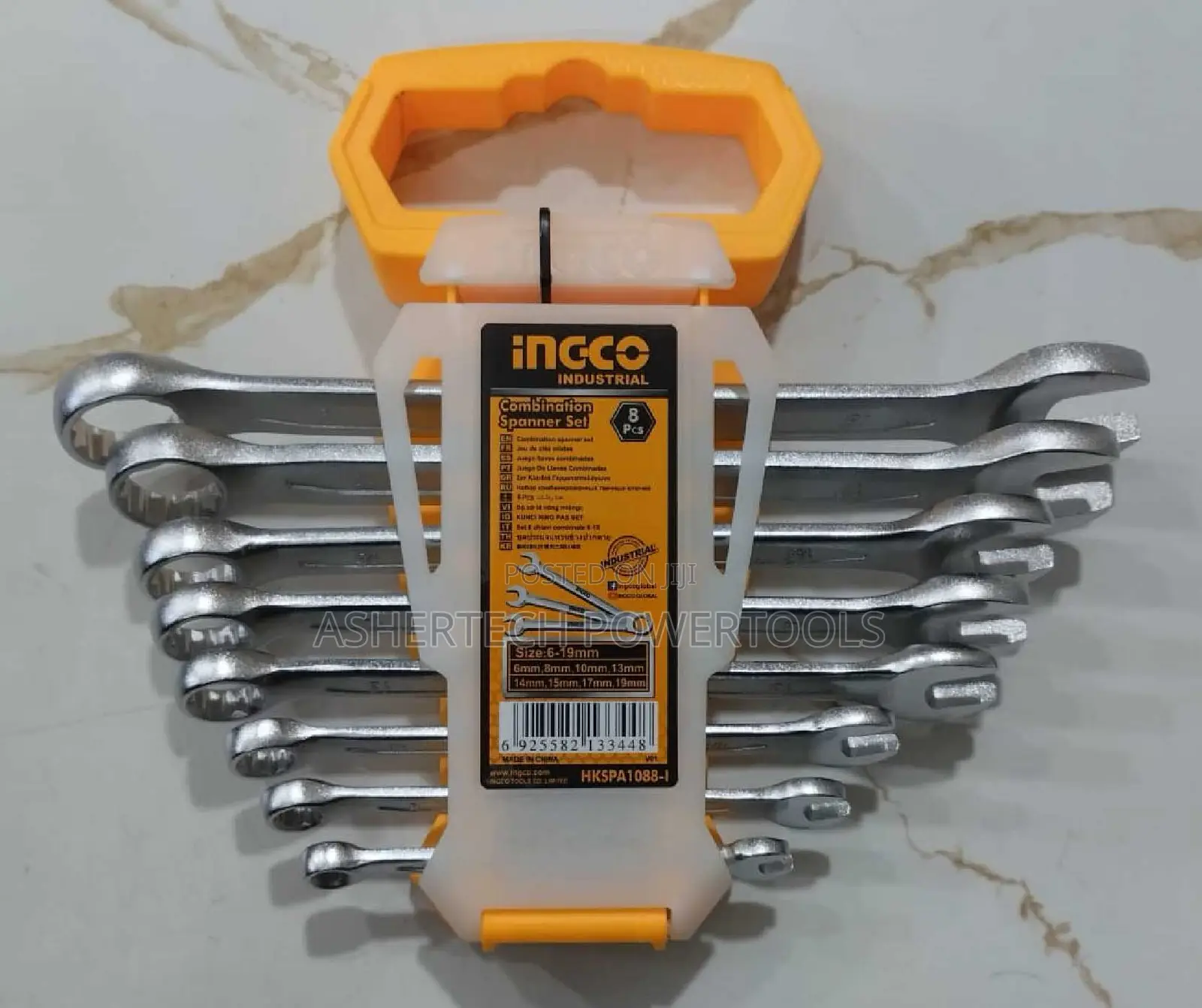 Ingco Hkspa1088 "8pcs Combination Spanner Set Size:6-19mm