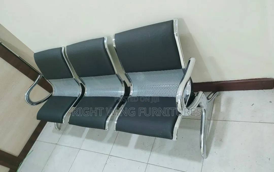 Reception Office Waiting Chair - Stylish 3 Seater Office Bench