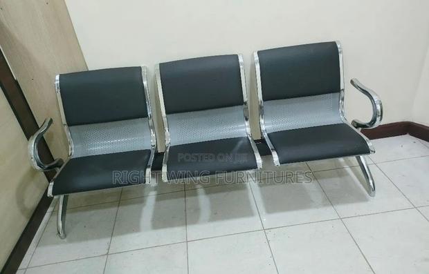 Commercial Waiting Area Seats - 3 Seater Metal Bench