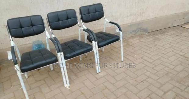 Chrome Office Bench Chairs - main view