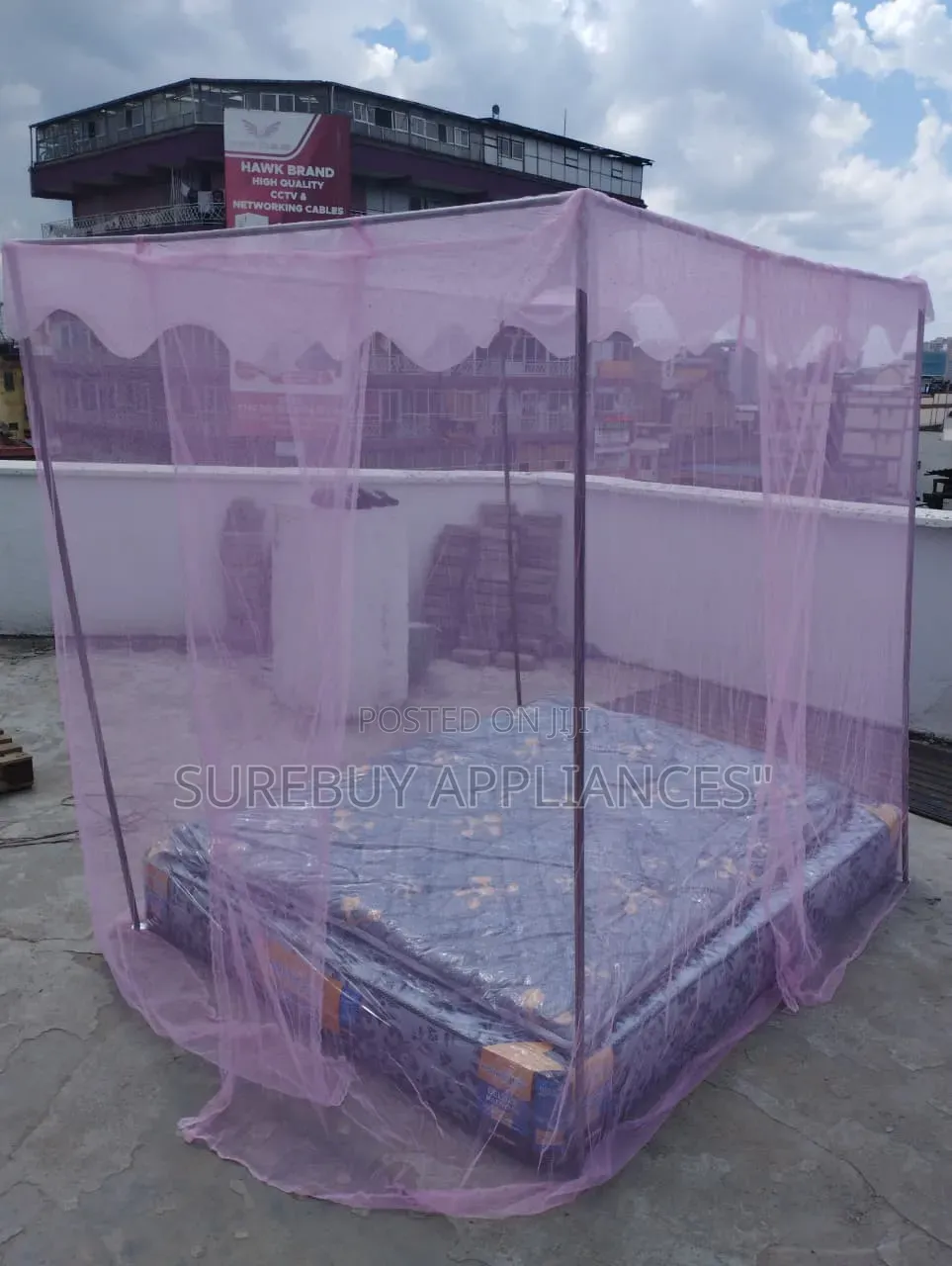 Heavy Duty 4-Post Mosquito Net Bed Canopy