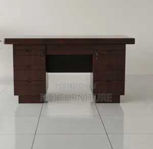 Office Desk; 1.4 Meters Executive Mahogany Home Office Work Desk