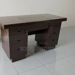 Office Desk; 1.4 Meters Executive Mahogany Home Office Work Desk