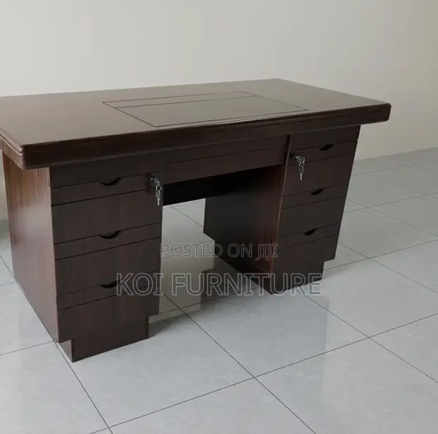 Office Desk; 1.4 Meters Executive Mahogany Home Office Work Desk