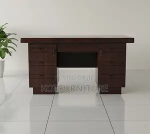Office Desk; 1.4 Meters Executive Mahogany Home Office Work Desk
