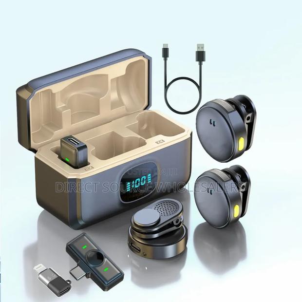 Q8 Magnetic Button Lavalier Wireless Lapel Microphone for Live Stream