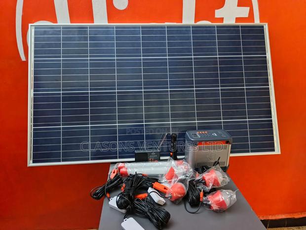 X3000pro Solar Home System With 6 Bulbs, Battery A 120w Solar Panel