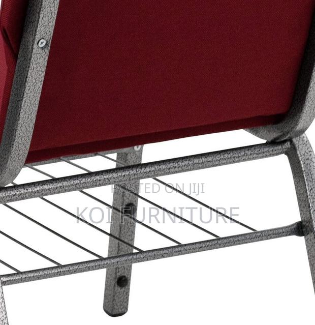 Office Chairs; Red Stackable Theater Office Visitors Chairs - thumbnail 6
