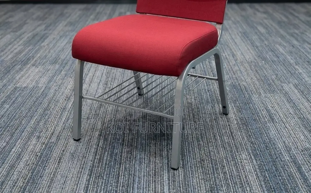 Office Chairs; Red Stackable Theater Office Visitors Chairs