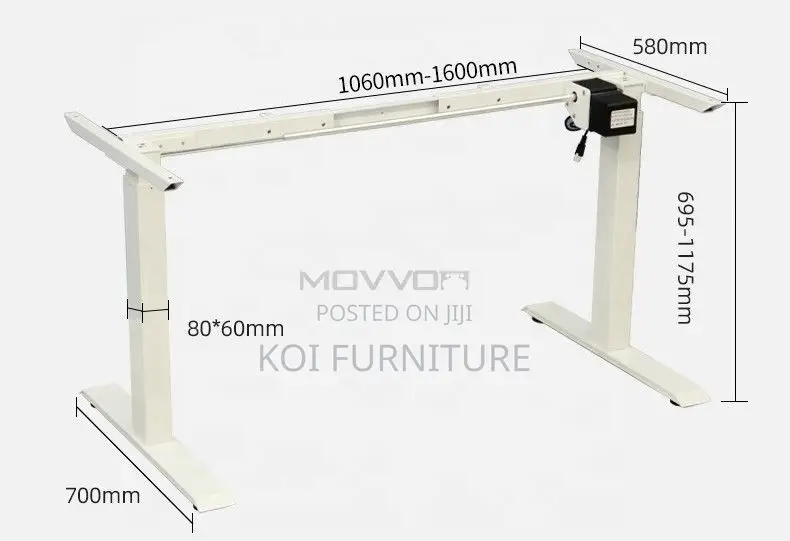 Office Desk; 1.4 Meters Electric Adjustable Ergonomic Office Desk