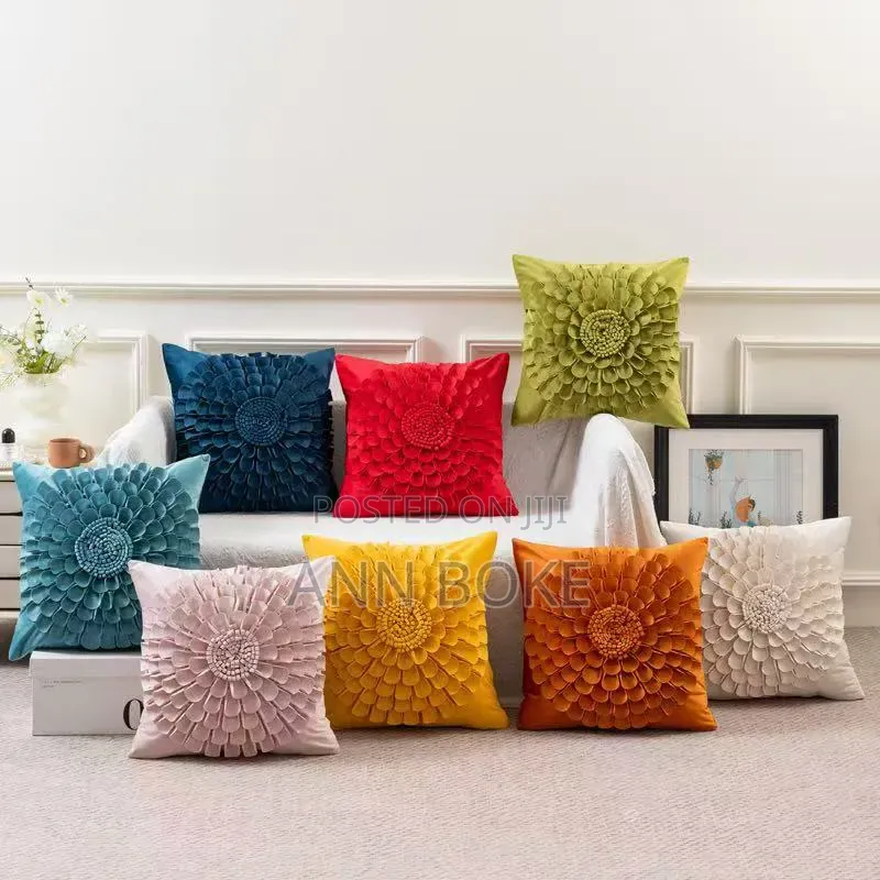 Sun Flower Velvet Throw Pillow Covers Available 2pcs