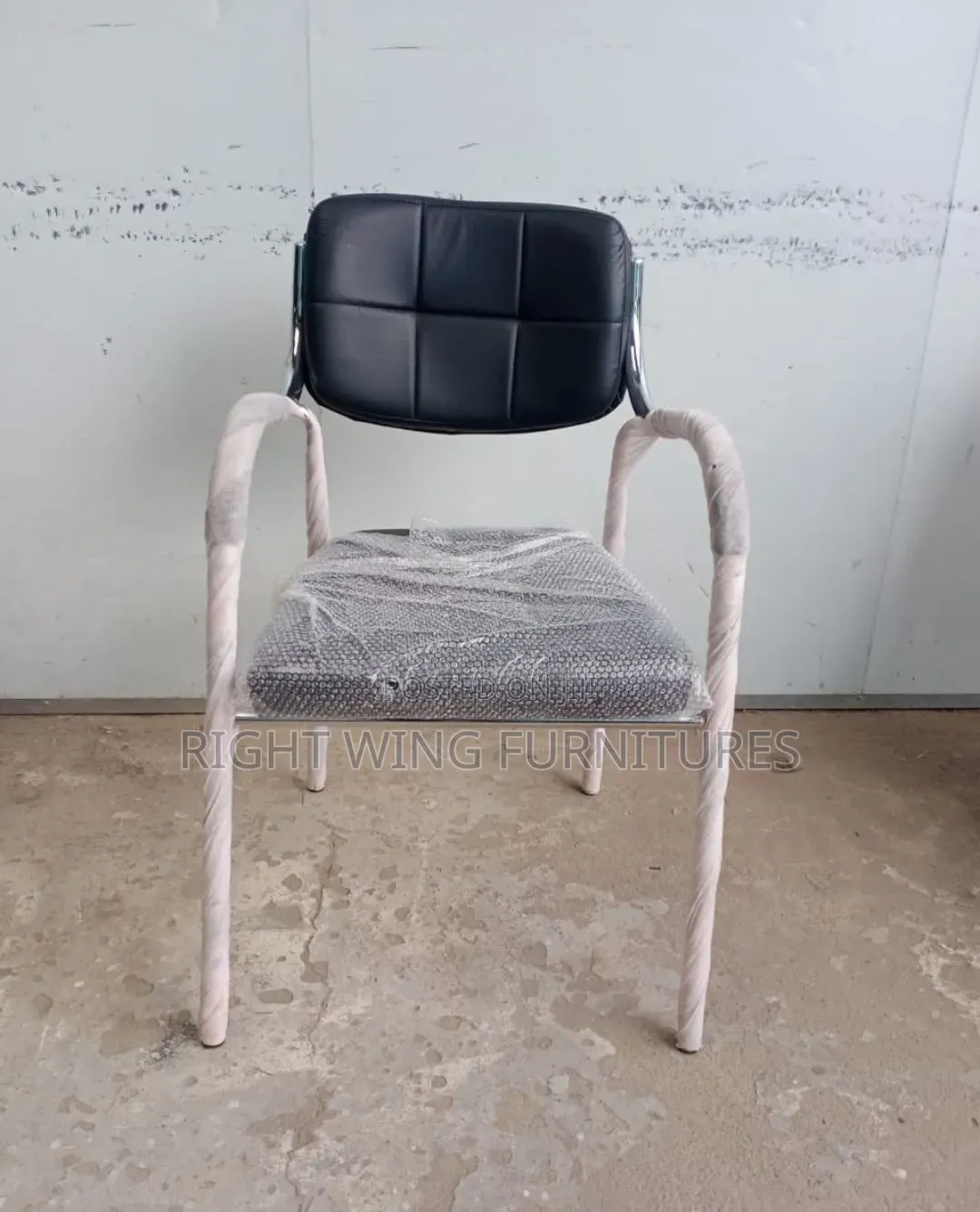 Imported Chrome Visitors Waiting Chair