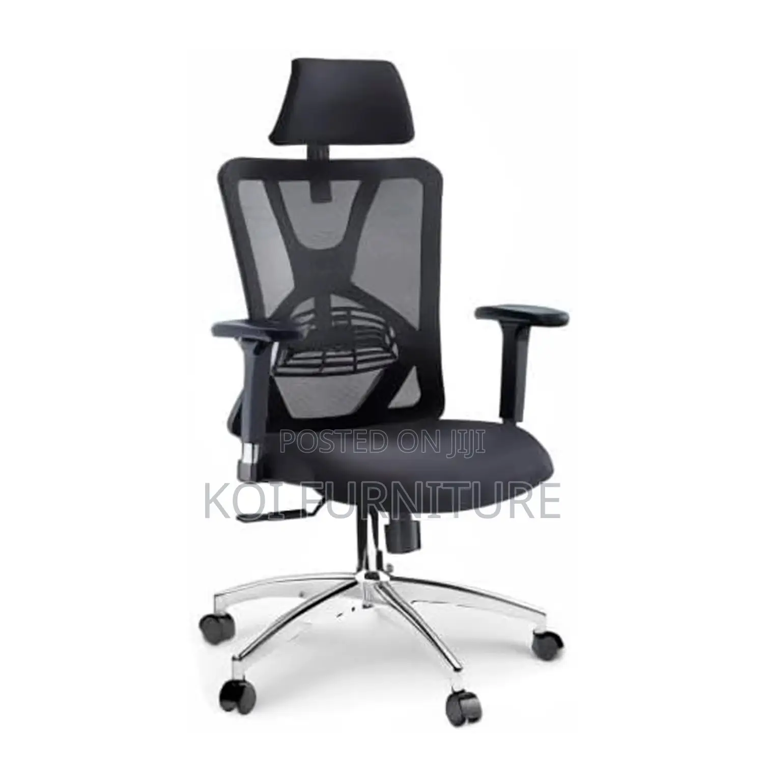 Office Chairs; Executive High Backrest Fabric Headrest Swivel Chair