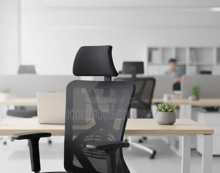 Office Chairs; Executive High Backrest Fabric Headrest Swivel Chair