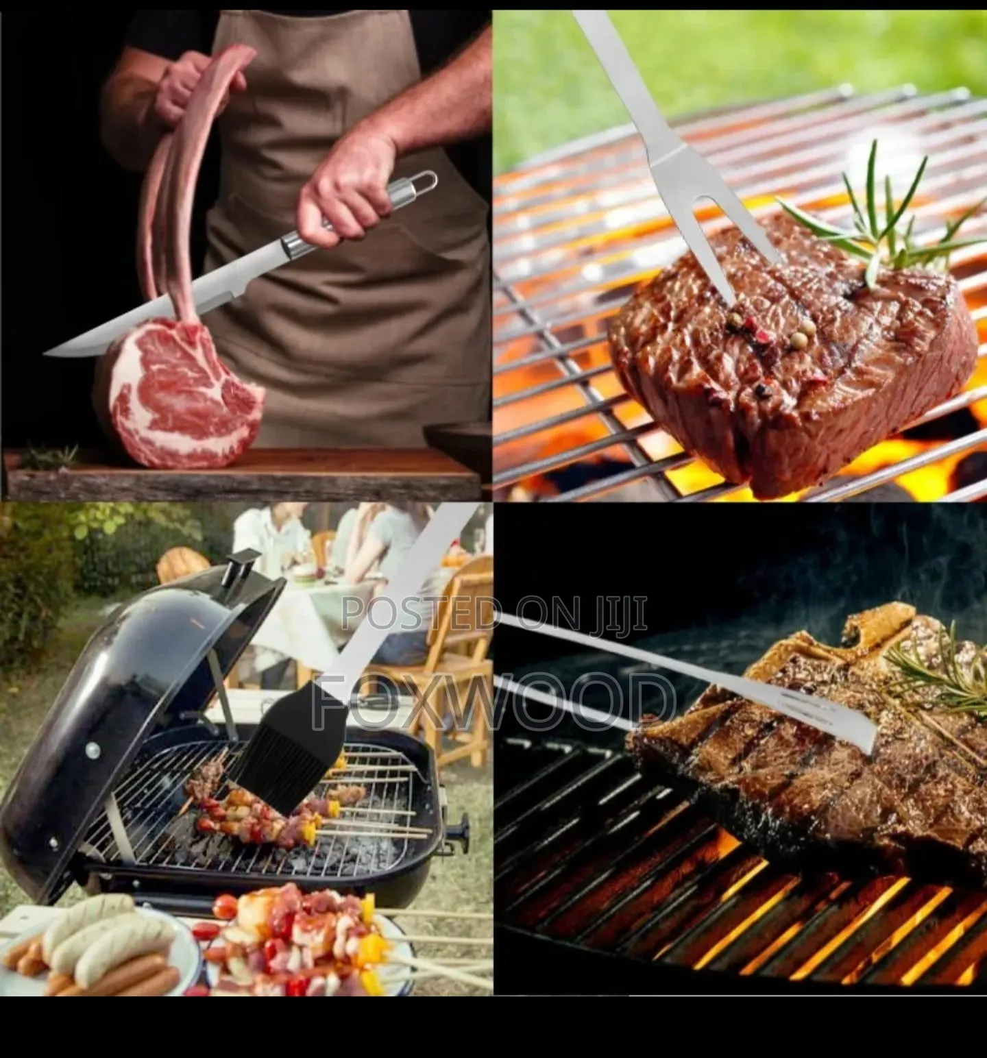 5-Piece Stainless Steel Barbecue Grill Tool Set