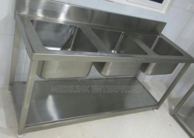 Ss 304 Triple Stainless Steel Commercial Kitchen Sink