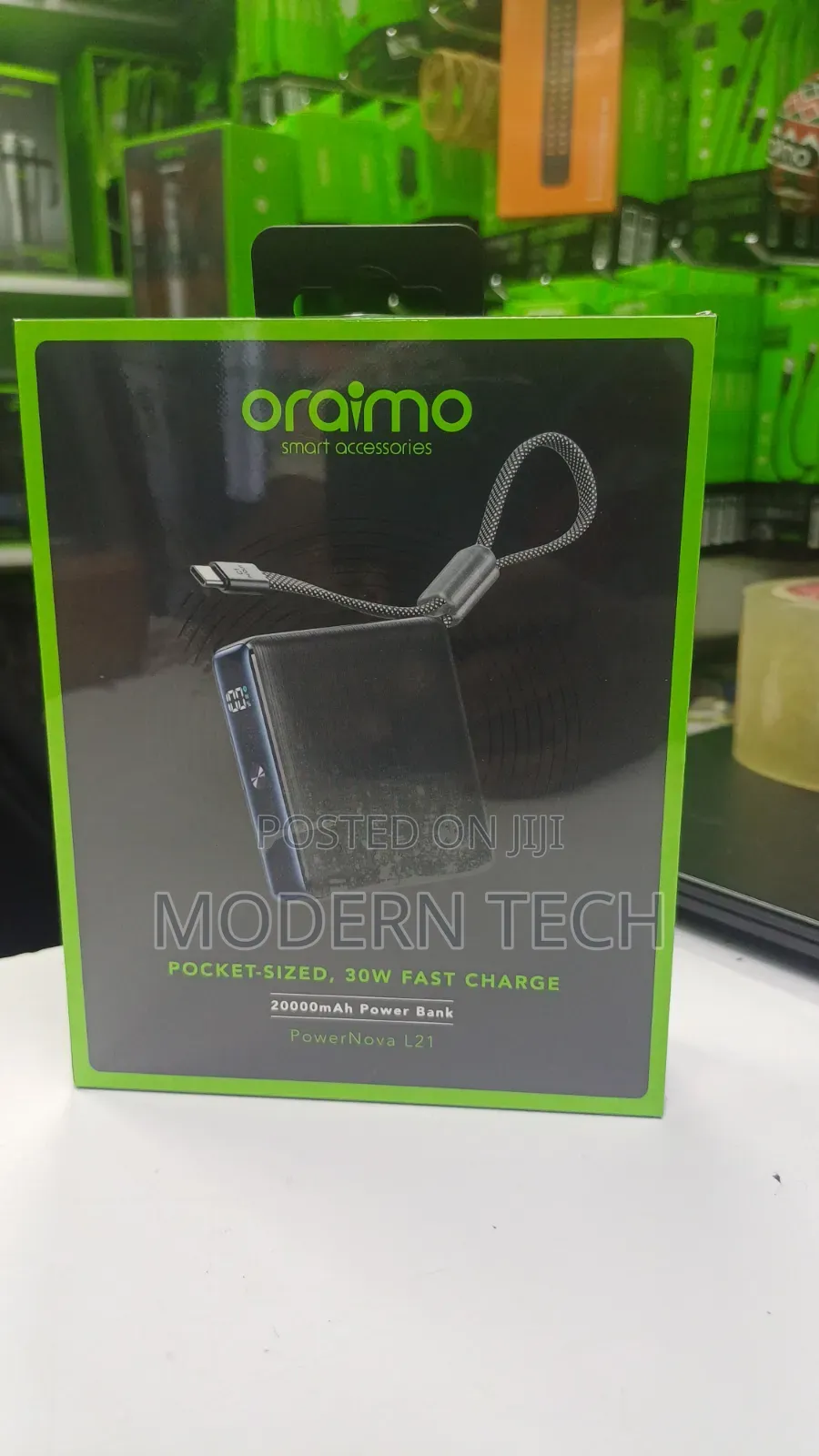 Oraimo Powernova L21 30w Fast Charging 20,000mah Power Bank