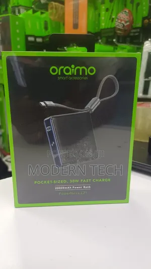 Oraimo 20,000mah Powernova L21 30w Super Fast Portable Charger