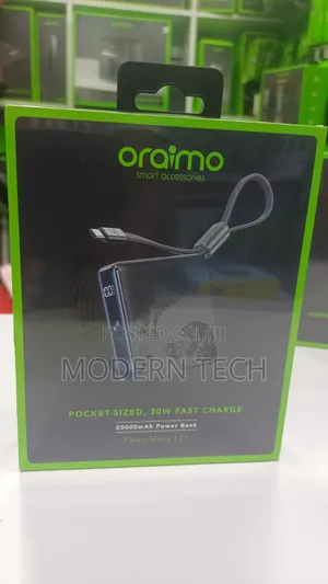Oraimo 20,000mah Powernova L21 30w Super Fast Portable Charger