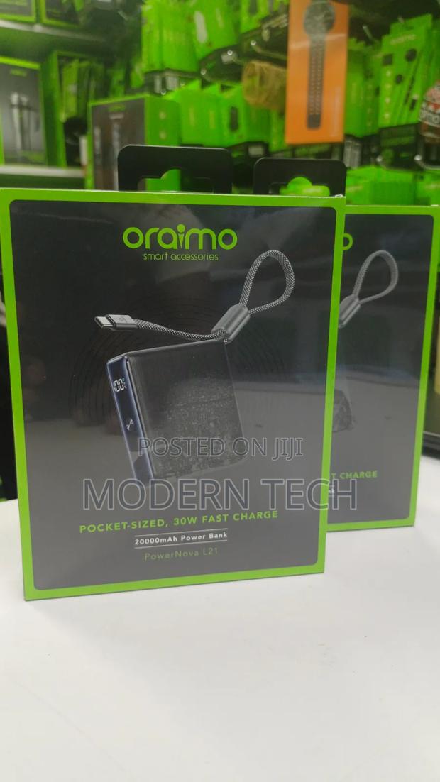 Oraimo 20,000mah 30w Rapid Charging Powernova L21 Battery Pack