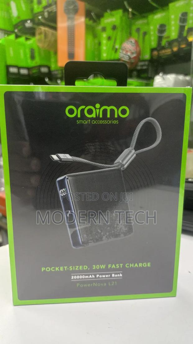 Oraimo Powernova L21 Ultra-Fast 30w 20,000mah Portable Power Bank